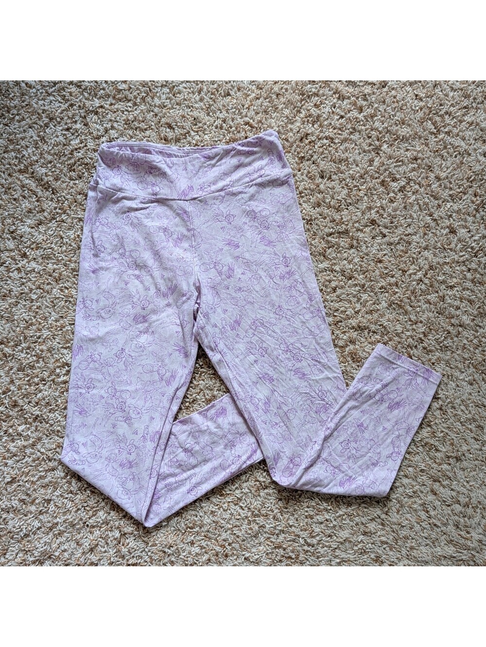 LulaRoe Disney Collection Bambi Lavender Floral Print Leggings